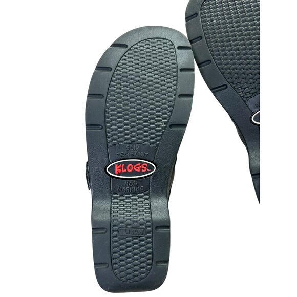 KLOGS Black Floral Leather Clogs Women's 7.5 Slip On Buckle Suede Arch Support - Picture 9 of 16